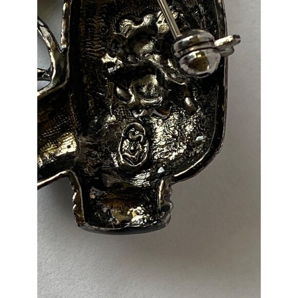 Vintage LS Golf Bag AB Rhinestone Brooch Pin Silver-Tone Sparkly Jewelry Accesso - Picture 6 of 10